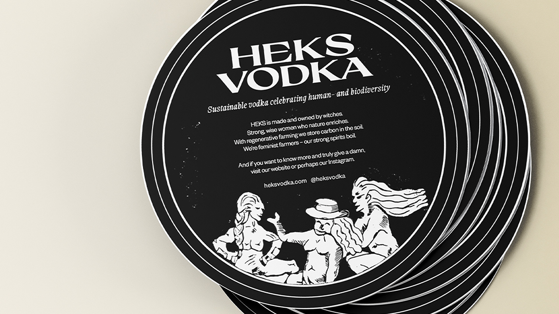 heks vodka coasters